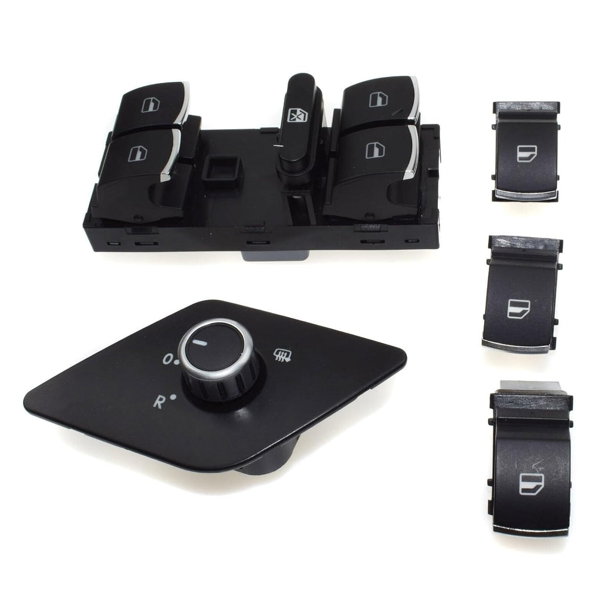 ya 13 9.15 zhengce Chrome Power Window Switch + Mirror Switch Kit for VW for Jetta for Golf M