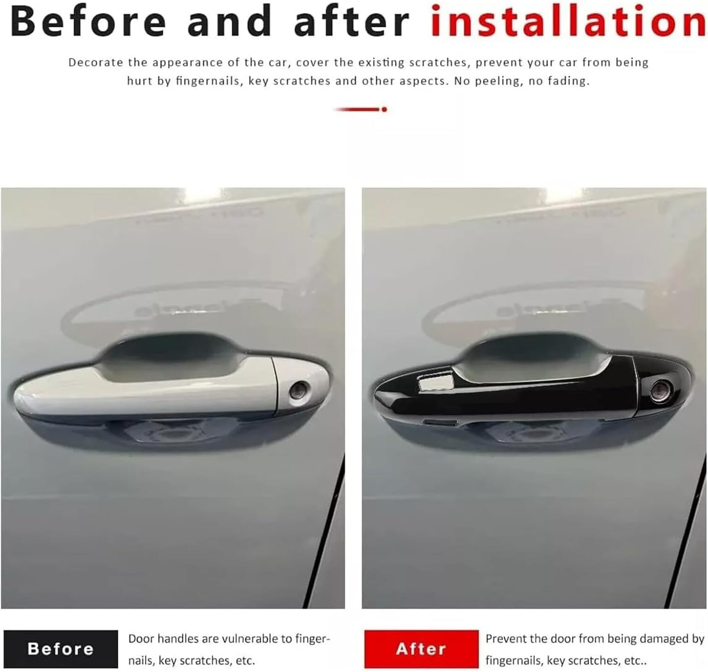 ya 5 8.10 for Toyota Tacoma 2016-2021 Vehicle Side for Smart Key Door Handle Cover Replacement