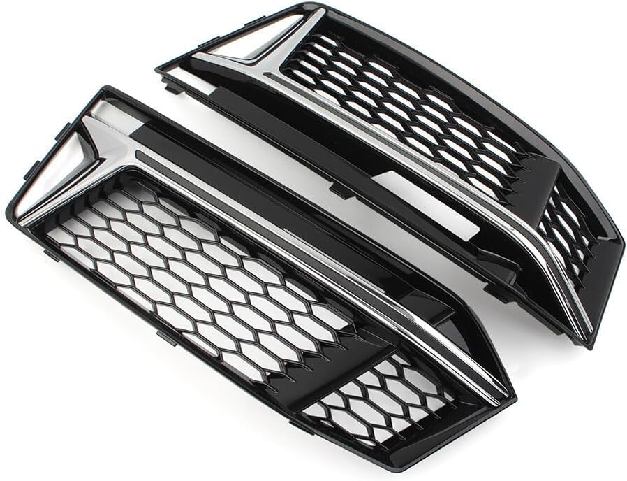 ya 9 10.24 Front Bumper Fog Light Grille Cover Honeycomb for Audi A4 B9 S-Line S4 16-18 cl