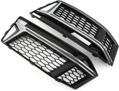 ya 9 10.24 Front Bumper Fog Light Grille Cover Honeycomb for Audi A4 B9 S-Line S4 16-18 cl