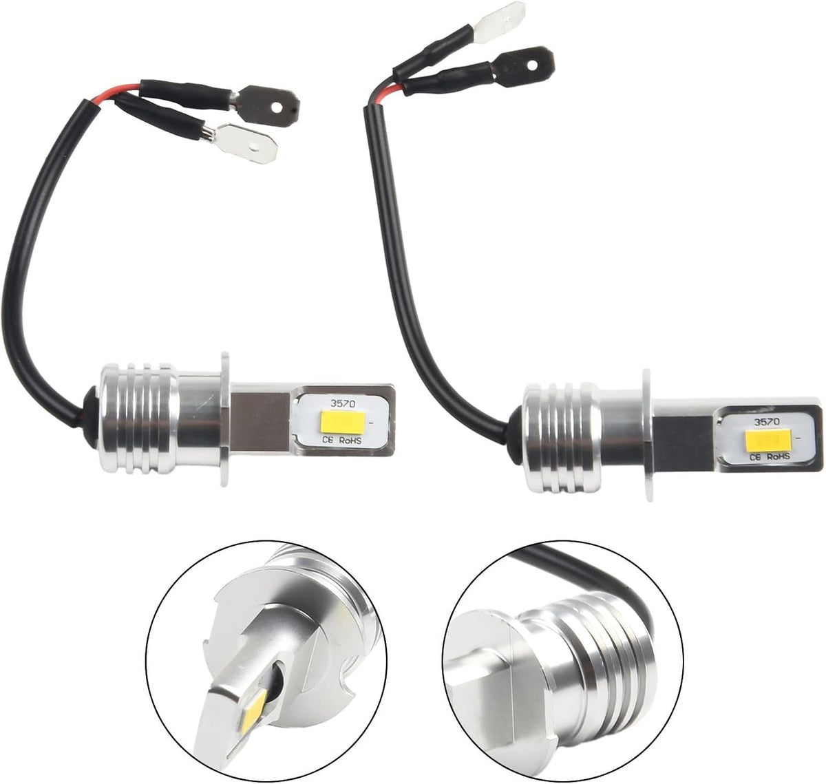 ya 13 9.15 baidi Fog Light Bulb Fog Lamp Car Lights 2pcs 80W Aluminum Alloy Conversion Kit