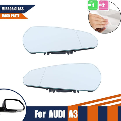 ya 2 8.15 for Audi A3 2013-2020 Heated Mirror Glass Left And Right Side With Mirror Holder