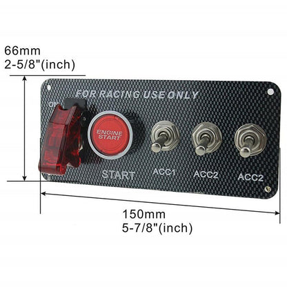 ya 3 8.24 baidi Car red Button Racing Switch Panel Racing 12V Ignition Button Engine Start Button 
