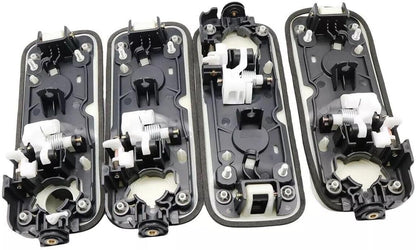 ya 5 8.10 Silver Door Handles Front & Rear Set 4Pcs Fits 2017-2020 for Ford F-250 F-350