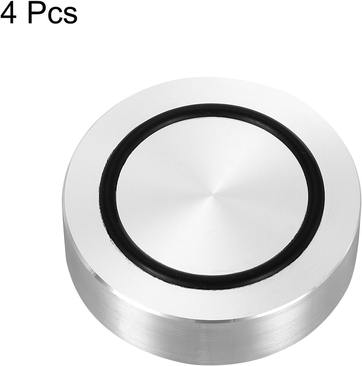 ya 26 10.21 baidi M8 55mm / 2.2 Dia 15mm Aluminum Disc Glass Top Adapter with Rubber Ring 4pcs