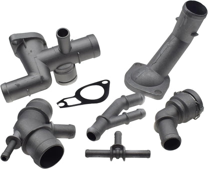ya 2 8.15 Aluminum engine coolant flange pipe set of 6 pieces suitable for VW for Golf for JETTA CC