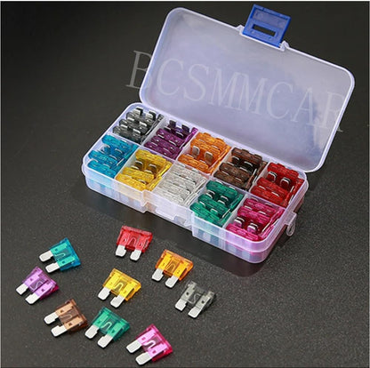 ya 6 8.24 baidi 50x Car Truck Micro Blade Fuses 5A 7.5A 10A 15A 20A 25A 30A Fuse Assortment Kit