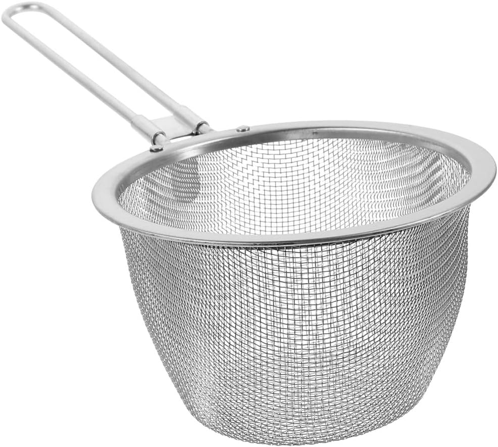 ya 14 9.20 baidi Stainless Steel Colander Pasta Strainer with Handle Noodle Spoon-1