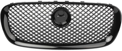ya 2 8.15 1X Car Front Bumper Grille Grill ABS Fit for Jaguar XF 2008-2011 10 All Black