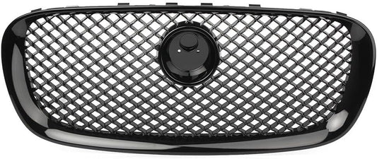 ya 12 10.8 zhengce 1X Car Front Bumper Grille Grill ABS Fit for Jaguar XF 2008-2011 10 All Bla