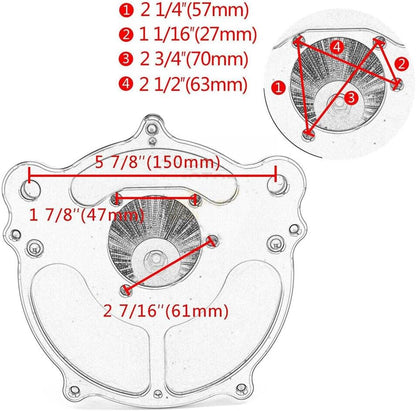 ya 5 8.10 Air Cleaner Intake Filter CNC for Harley EVO Twin Cam Dyna Softail Fatboy 93~17