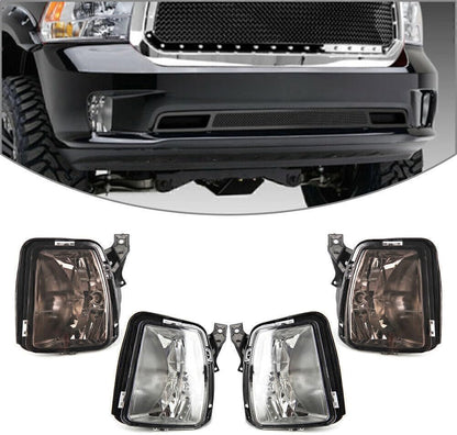 ya 13 9.15 baidi Front Fog Light LH+RH for Dodge RAM 1500 2013-2017 2016 2015 Transparent/Bl