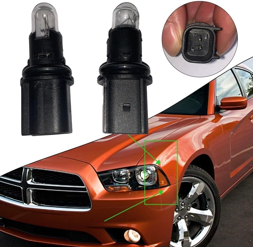 ya 4 8.10 for Dodge for Charger 06-10 Side Marker Lamp Parking Park Head-Light W/Bulb-Socket