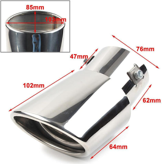 ya 14 9.20 zhengce Car Stainless Steel Rear Pipe Tail Muffler Tip Round Accessories Blue-1