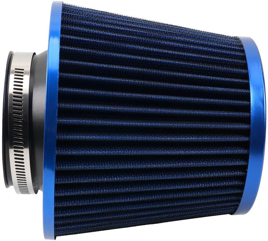 ya 13 9.15 baidi 3 76mm Blue Dry Air Filter Cold Air Intake Cone Replacement High Flow Inlet
