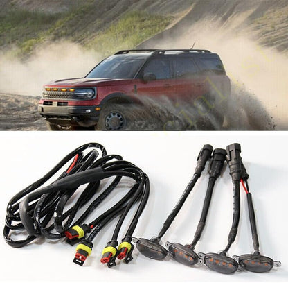 ya 7 8.24 baidi 4pcs for Ford Bronco Sport 2021-2023 Front Grille LED Light Raptor Style Trim