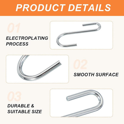 ya 26 10.21 baidi 2.5¡±S Hooks for Hanging, 10 Pack Hooks for Kitchen, Bedroom, Silver Tone