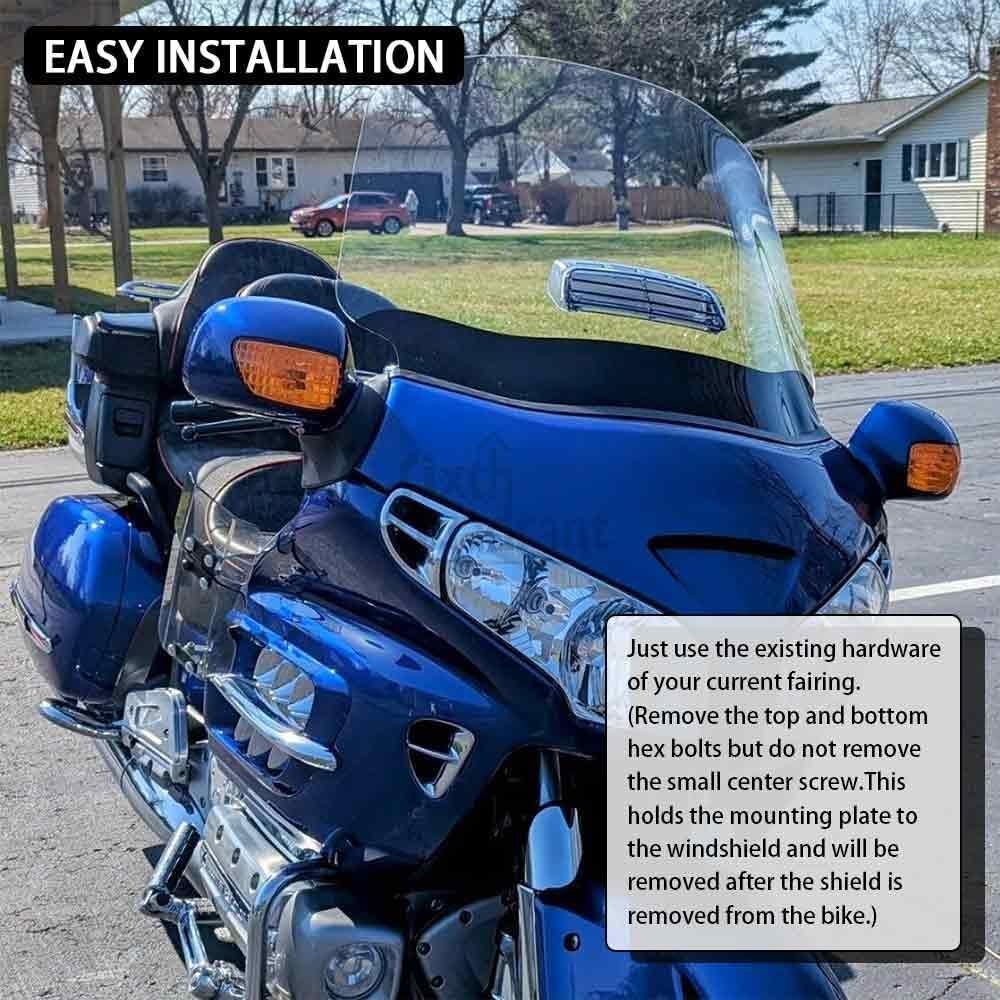 ya 23 10.7 baidi Motorcycle Fairing Windshield Windscreen w/ Vent Fit for Honda Gold Wing GL1800