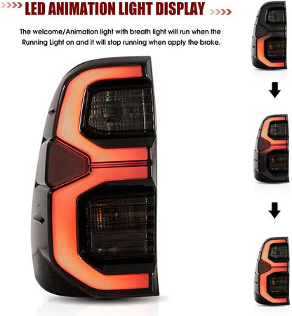 ya 7 8.24 baidi 1Pair LED Rear Tail Light with Turn Signal Assy for Toyota Hilux Revo 2015-2022