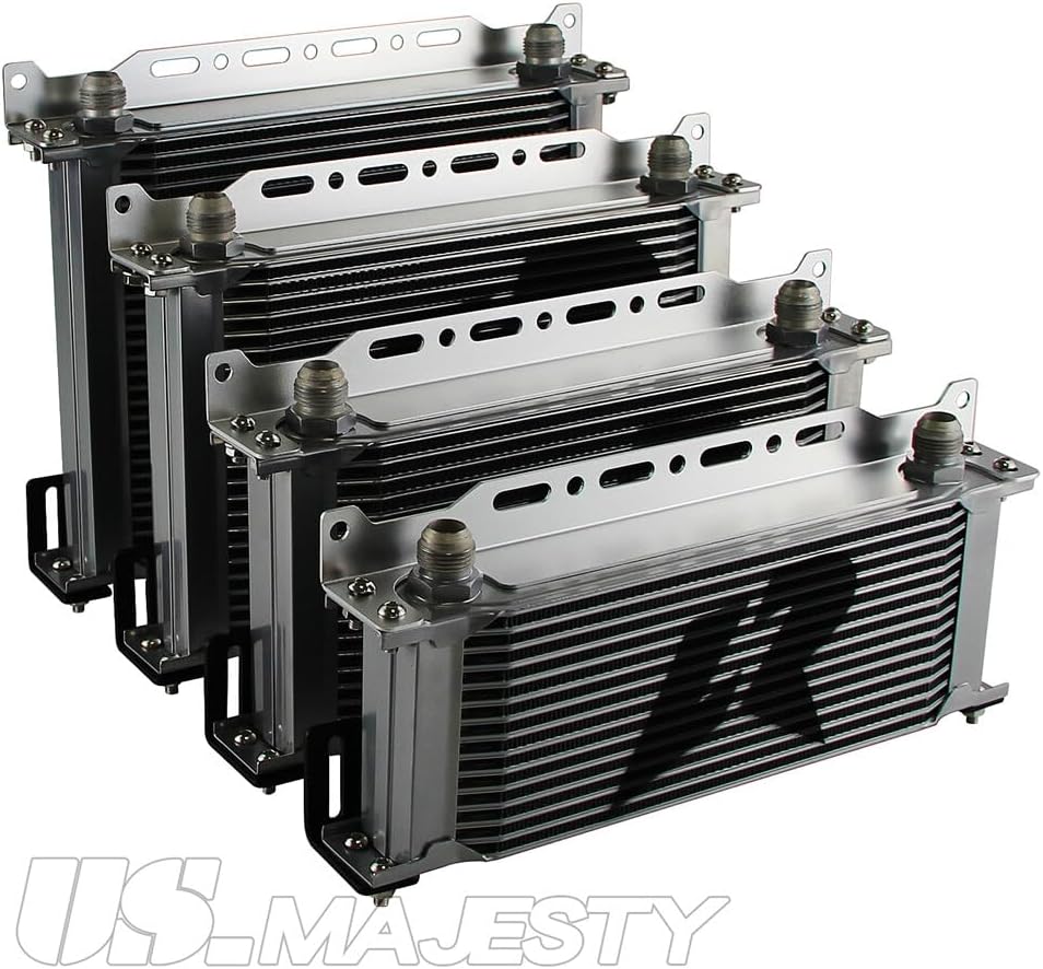 ya 12 10.8 baidi LR 30 Row AN10 Oil cooler w/Bracket+Filter Relocation Adapter Hose Kit Silver