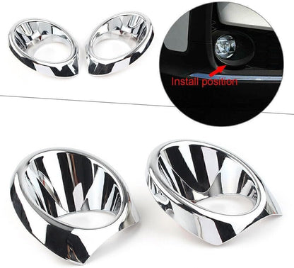 ya 4 8.24 baidi 2x Chrome Front Fog Lamp Light Cover Trim Decor Fit for Honda Pilot 2019 2020