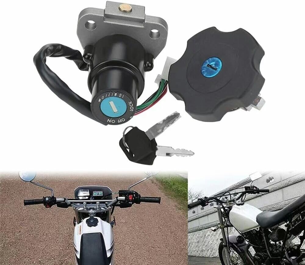 ya 6 8.24 baidi Ignition Switch Fuel Gas Cap Lock Keys for Yamaha DT200 TW200 XT225 Serow XT600