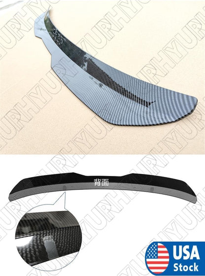 ya 6 8.24 baidi Rear Roof Lip Spoiler Wing Glossy Carbon Fiber Color for SUV MPV ABS (Hard)