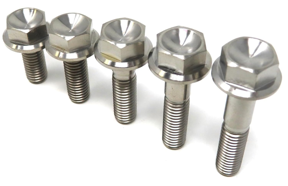 ya 16 10.20 baidi M8 Titanium Hex Head Flange Bolt Fastener (10,15,20,25,30,35,40,45,50,55,60 mm)