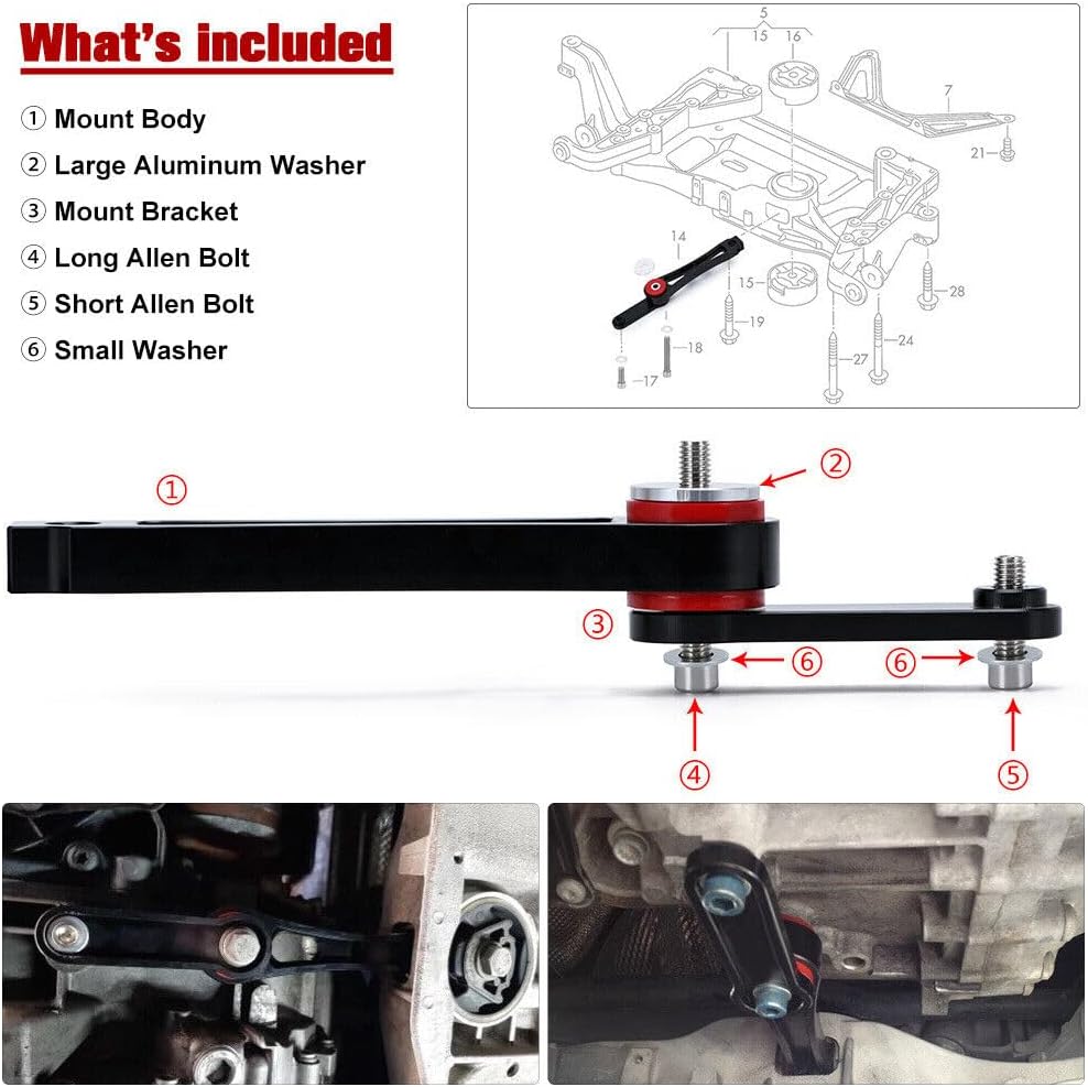 ya 5 8.24 baidi Pendulum Engine Motor Mount Dog Bone for Audi for VW for Golf GTI for Jetta MK5 MK6 2.0T 2.5