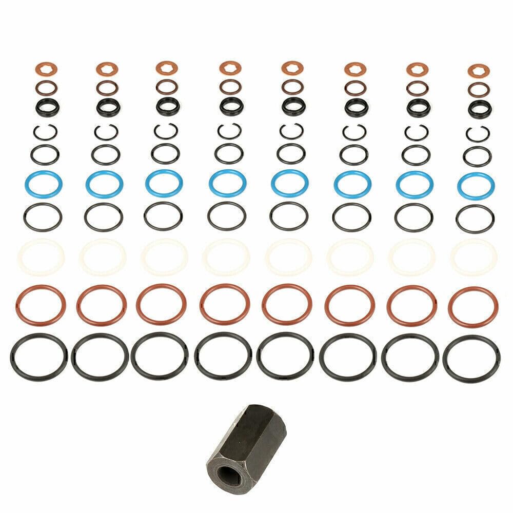ya 10 9.16 baidi Oil Rail Leak Repair Kit Tool O-Rings + Injector Seal for Ford 6.0L Powerstroke