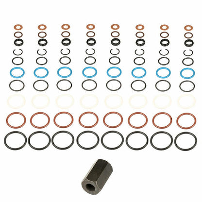 ya 10 9.16 baidi Oil Rail Leak Repair Kit Tool O-Rings + Injector Seal for Ford 6.0L Powerstroke