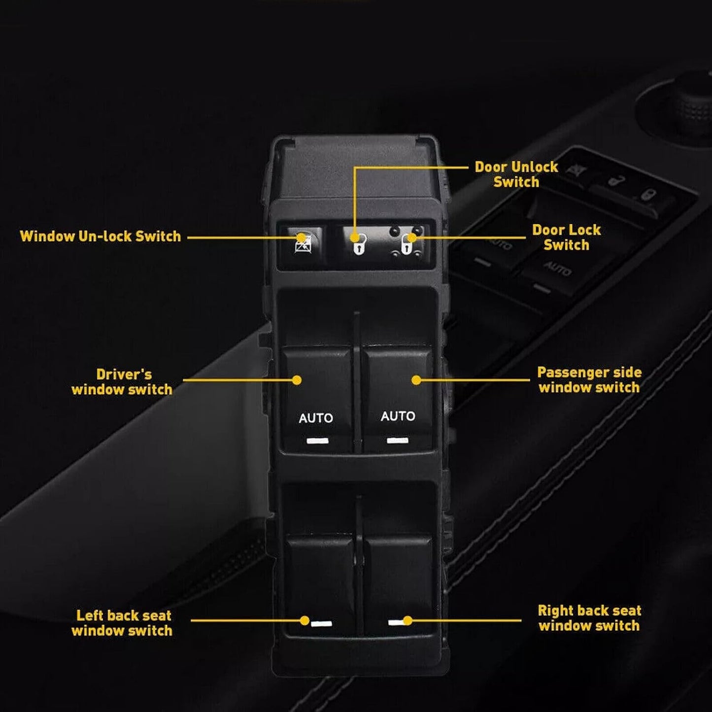 ya 6 8.24 baidi 4602781AA Master Power Window Switch Left Driver Side Fits for Chrysler for Dodge for Jeep Xk