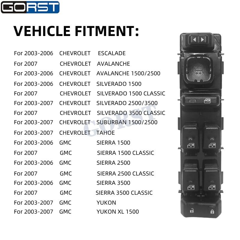 ya 4 8.8 15883320 Power Window Switch for Chevrolet for Silverado 1500 2500 3500 for Cadillac 