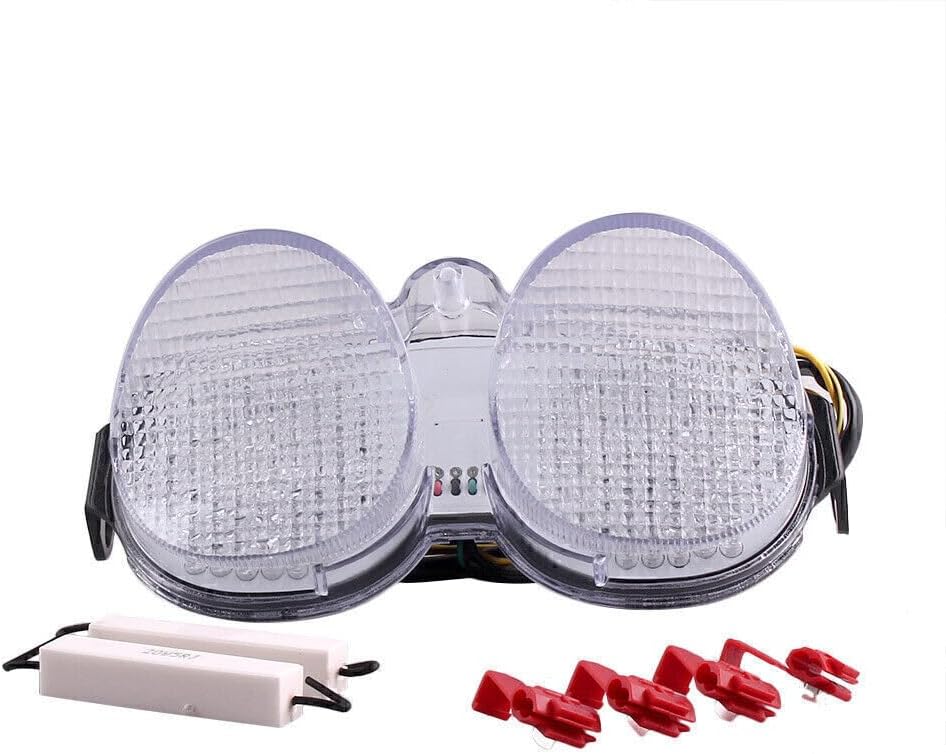 ya 10 9.16 zhengce Clear Motorcycle LED Tail Light Turn Signals Lamp for Yamaha YZF R6 2001 20