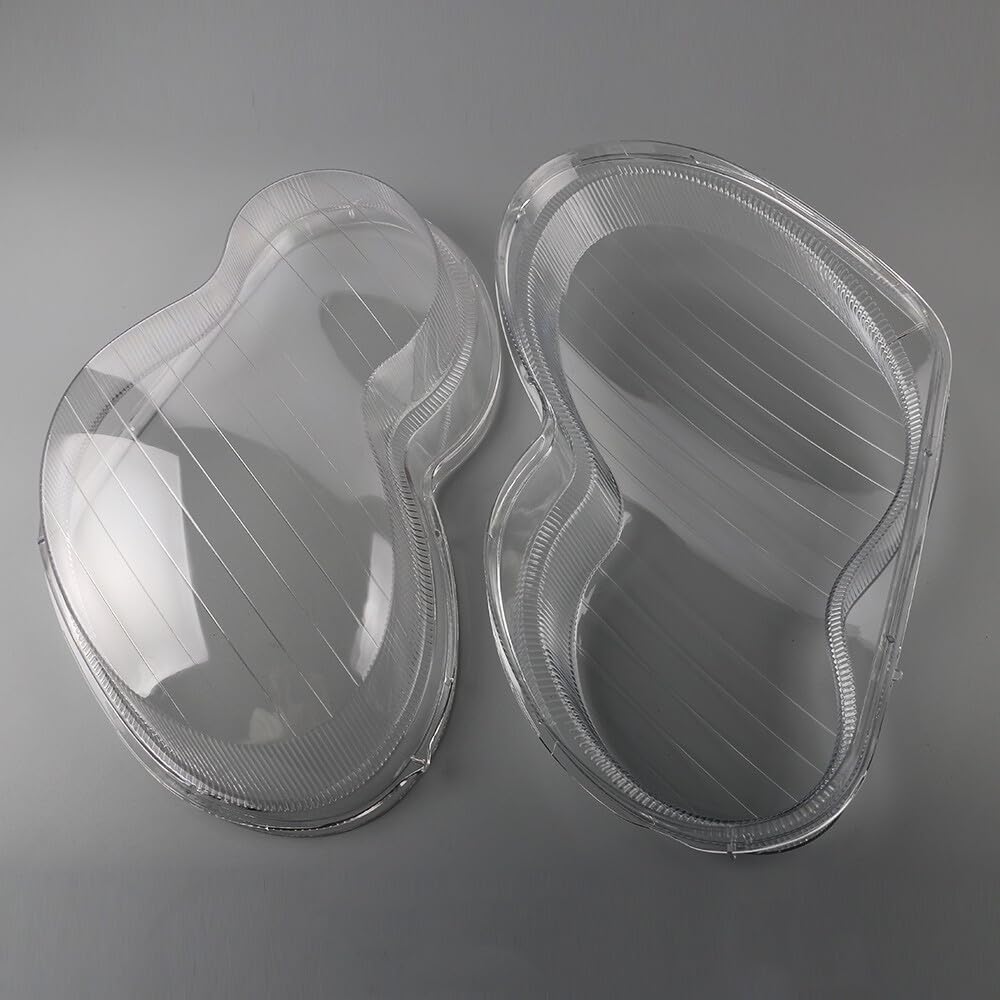 ya 9 10.24 Fits For 01-07 W203 C-Class 2Pcs Front Left & Right Side Headlight Cover Lens