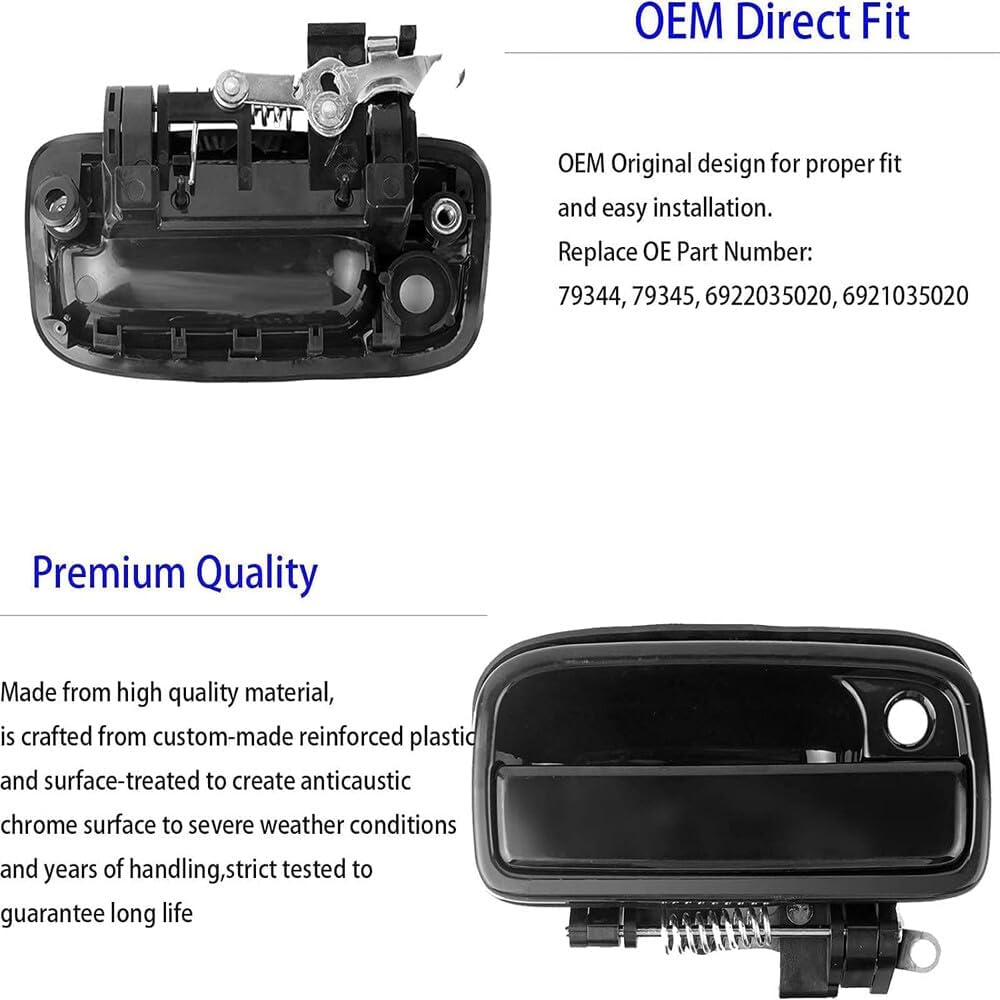ya 10 9.16 baidi 1 Pair of Front Exterior Door Handles for 1995-2004 for Toyota Tacoma 6921035020-