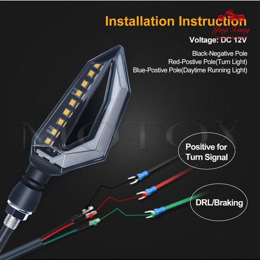 ya 2 8.24 baidi Flasher Indicator Turn Signal Light Fit For CBR600RR/900RR CB1000 VFR800 VTR