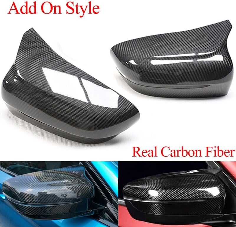 ya 11 9.14 baidifor BMW F90 M5 F91 F92 M8 18-22 Carbon Fiber Car Side Mirror Cover Caps Add On