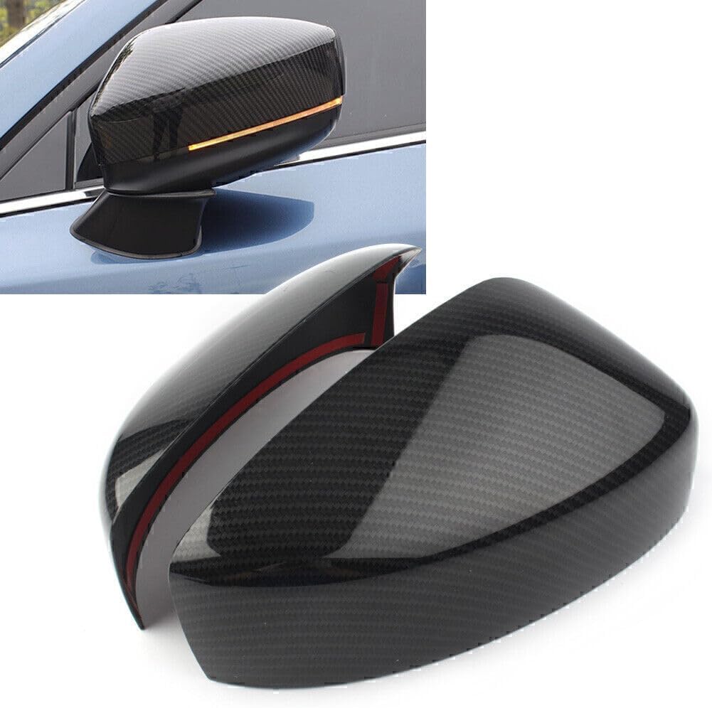 ya 11 9.14 baidiCarbon Fiber Look Rearview Side Door Mirror Cover Trim for Mazda CX-5 2017-2019