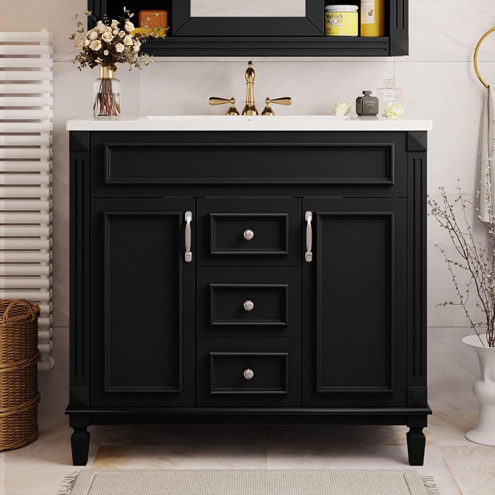 ya 28 10.13 baidi Modern Bath Vanity 36 w/Sink, 2 Soft-Close Doors & 2 Drawers