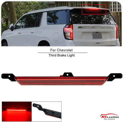 ya 7 8.24 baidi High Mount Red Lens LED Third Brake Light for 2021-2024 for Chevrolet Suburban/Tahoe 