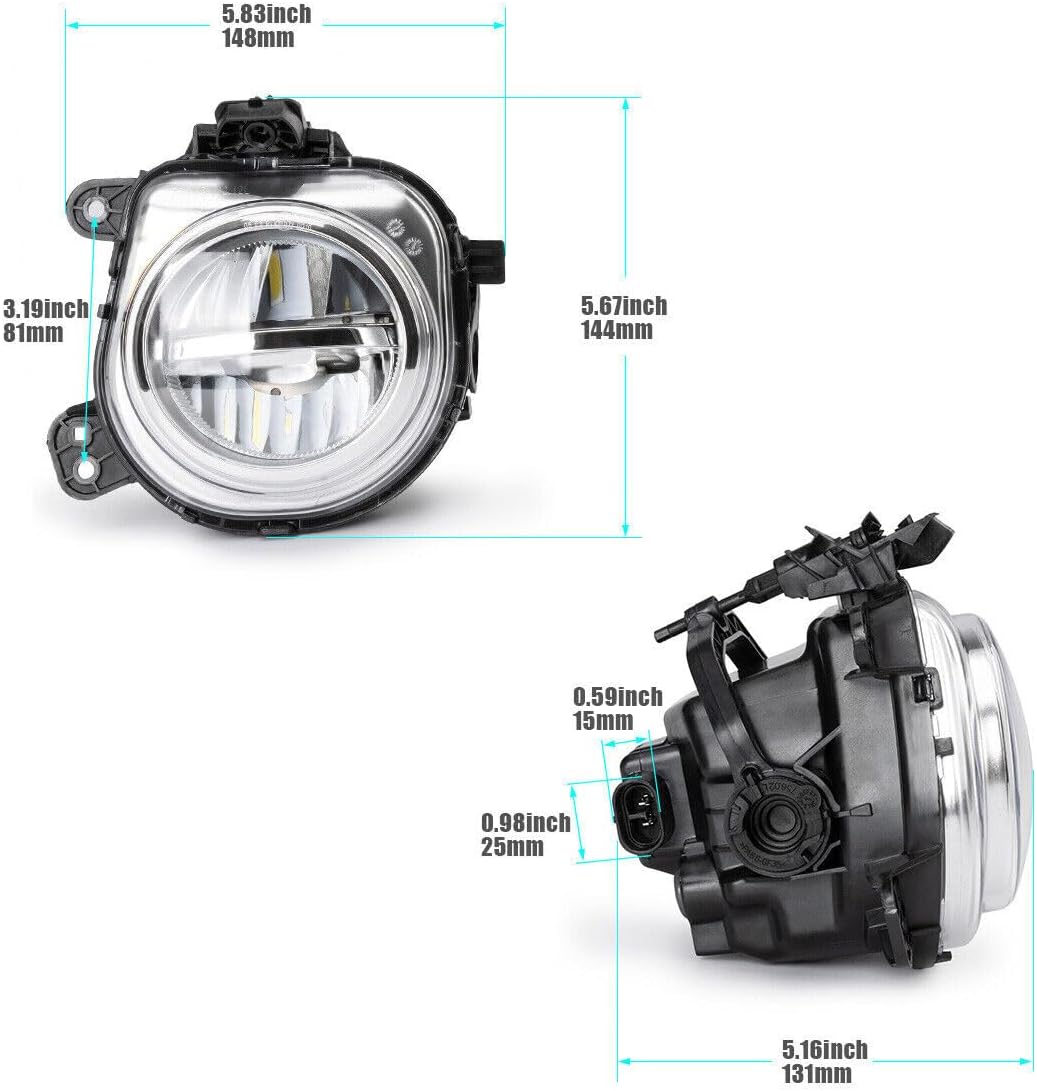 ya 10 9.16 zhengce for BMW SUV X3 F25 X4 F26 X5 F15 F85 X6 F16 Front LED Fog Lights Lamp Left