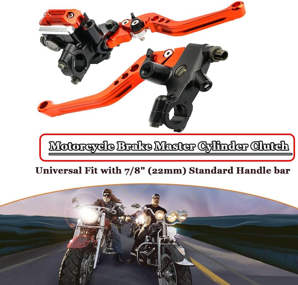 ya 4 8.14 7/8 22mm Brake Lever Clutch Lever Motorcycle Brake Pump Cylinder Universal Orang