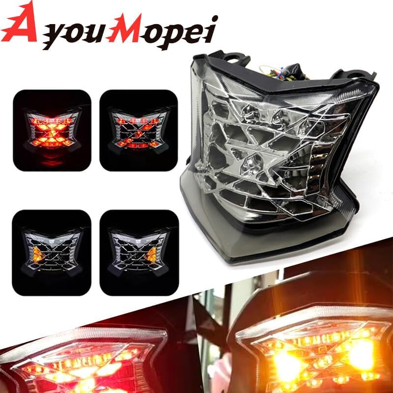 ya 4 8.24 baidi for Kawasaki Ninja 650 Z650 17-2022 Integrated LED Tail Light Brake Turn Signal