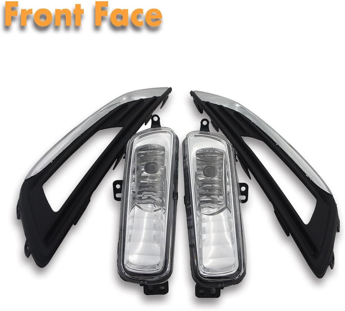 ya 7 8.24 baidi Fog Light Driving Lamp Assembly L+R Kits w/Covers+Bulb for Ford Focus 2015 2016
