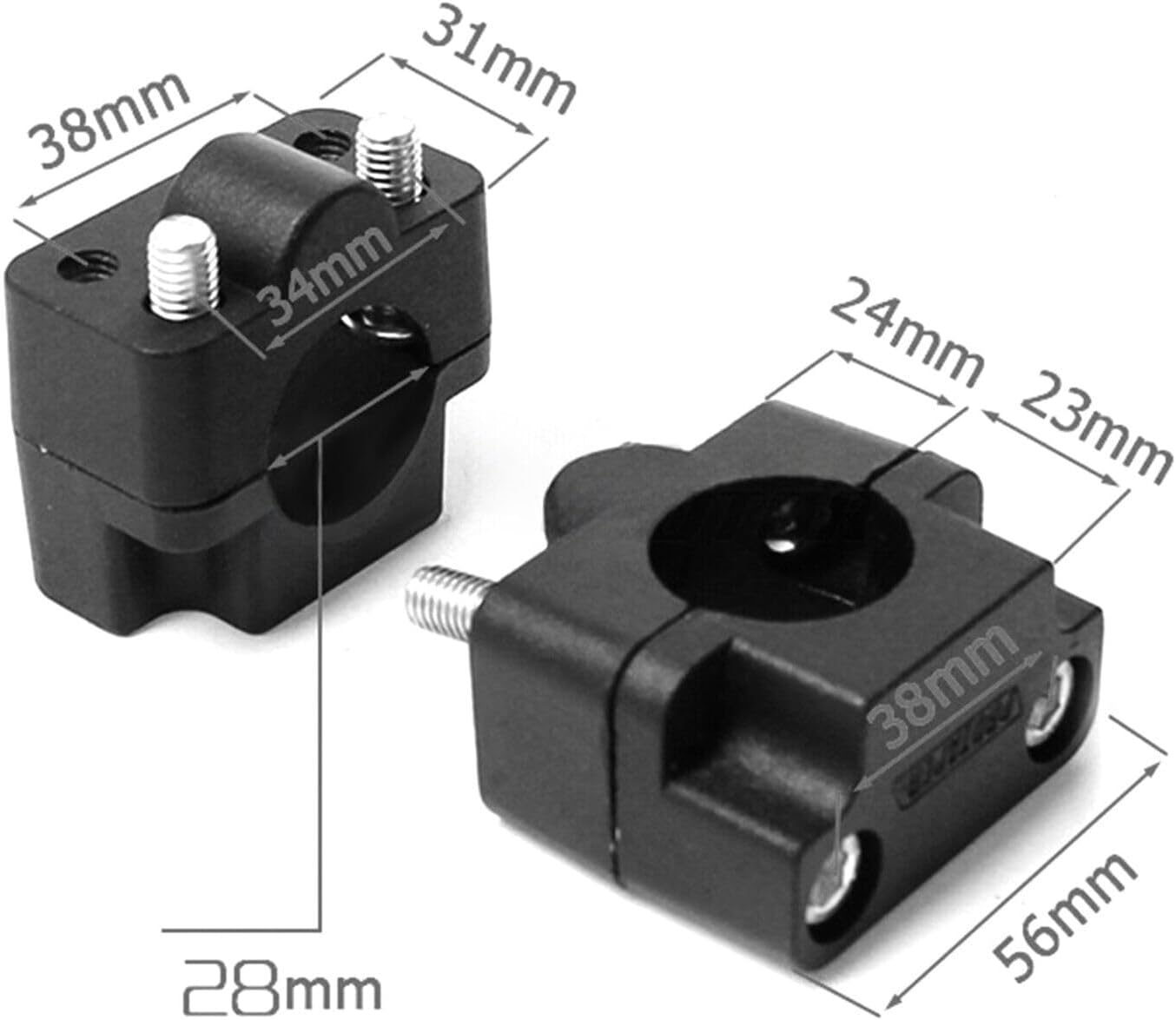 ya 6 8.24 baidi for ATV for Honda 450r 250r 300ex 400ex 1 1/8 inch Fat Handle Bar Clamp Tapered USA 