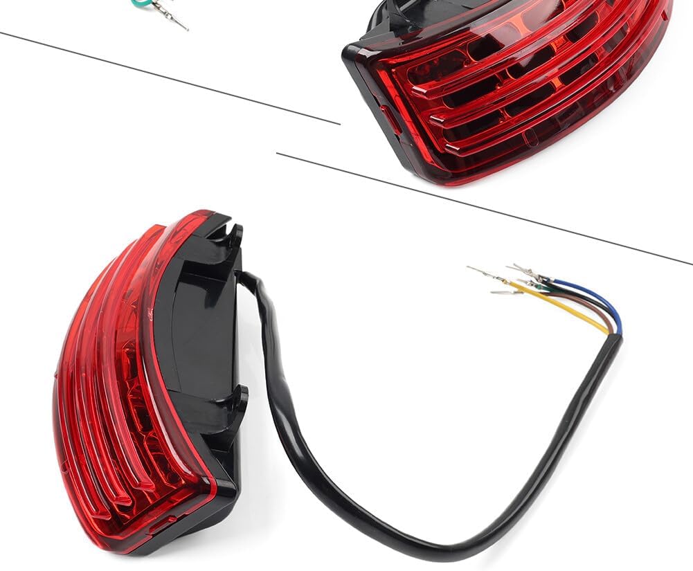 ya 10 9.16 zhengce Tri-Bar LED Rear Tail Brake Mudguard Light For Harley Road King Road Glide