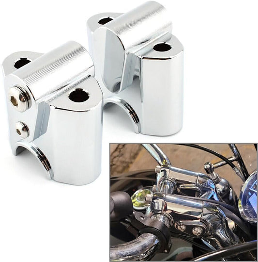 ya 4 8.8.2 Chrome Handlebar Riser Mount Lifting Bar Lift Risers Mounts Spacer for BMW R 18
