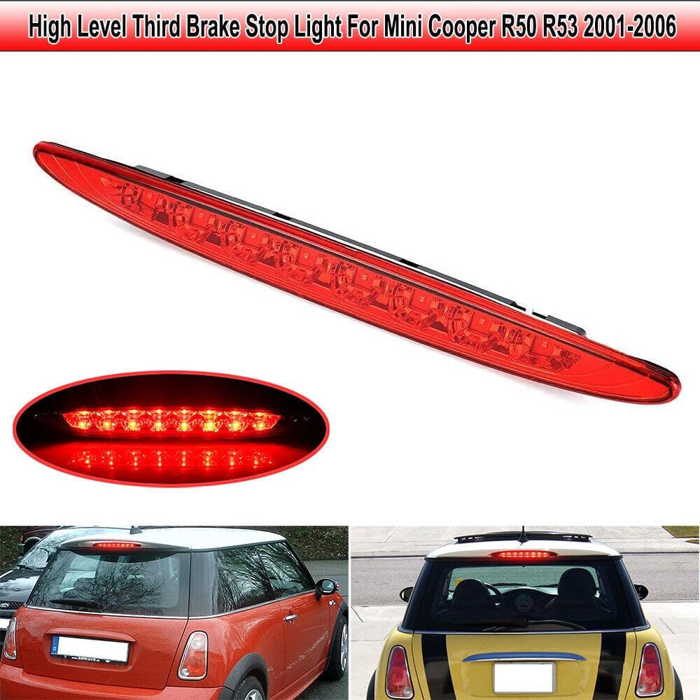 ya 7 8.24 baidi 3. Third LED Brake Light Brake Light Red for Mini Cooper R50 R53 2001-2006