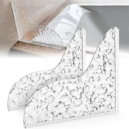 ya 28 10.13 baidi 2pcs Shower Splash Guard Acrylic Bathroom Waterproof Bathtub Corner for Res
